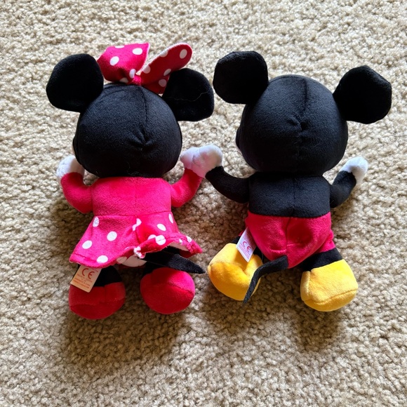 TY Beanie Baby Disney Mickey Mouse and Minnie Plush Toys - Pink, Black, Yellow - Picture 2 of 6